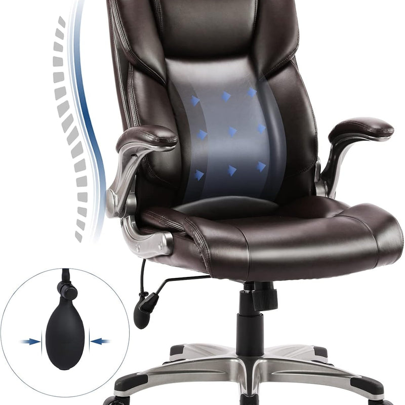 High-Back Office Chairs – Flip-Up Arm & Reclining Footrest Styles