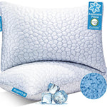 Gel Memory Foam Pillows, Set of 2 – Firm Quilted & Dual-Sided Cooling