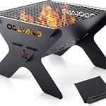 Portable Folding Charcoal Grill & Campfire Fire Pit
