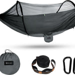 ULTRA-LIGHT POP-UP HAMMOCK WITH MOSQUITO NET – SOLO, 660 LB MAX LOAD