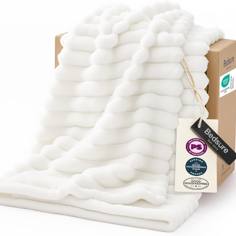 Throw Blanket – Soft, Lightweight Ribbed Design