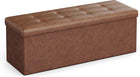 BENCH WITH STORAGE – FOLDING OTTOMAN WITH PADDED SEAT