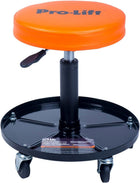 Pneumatic Rolling Mechanic Stool with Wheels – Adjustable Height Shop Stool with Tool Tray, 360° Swivel Seat for Garage & Workshop