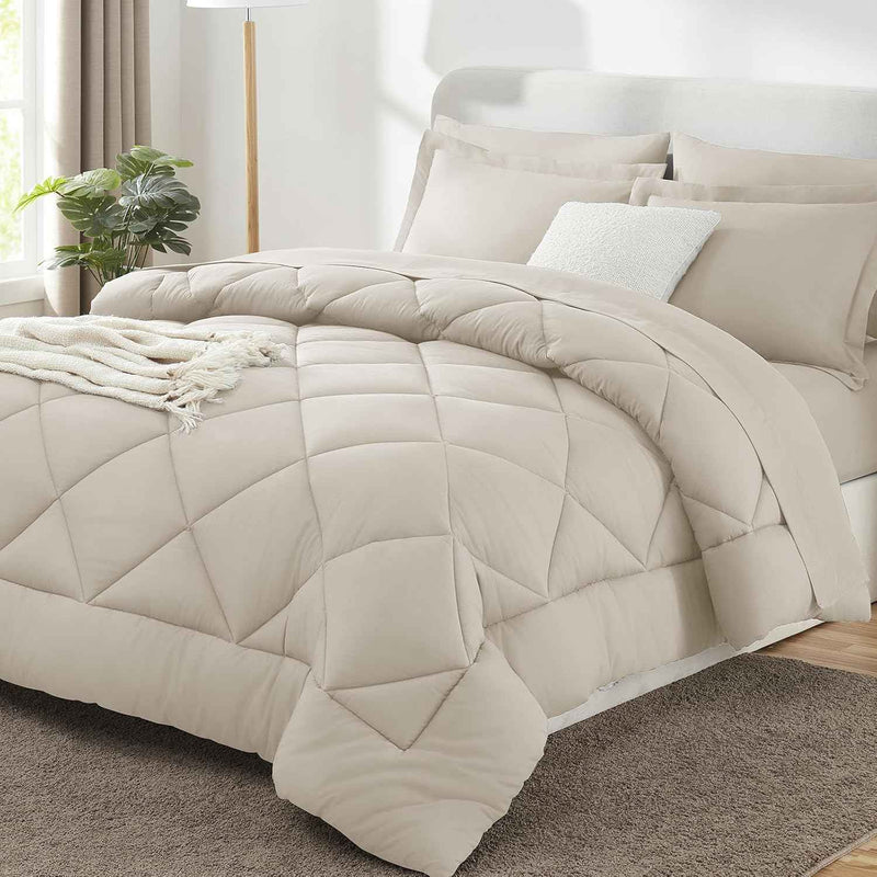 BEDDING SETS – 7-PIECE COMFORTER SET WITH SHEETS