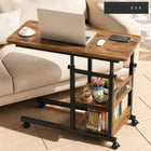 C-SHAPED SIDE TABLE WITH CHARGING STATION – SOFA & BEDSIDE END TABLE