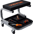 Rolling Mechanic Stool with Tool Tray - Creeper Seat with Wheels for Garage & Shop, Rolling Work Stool with Wheels for Mechanics, Auto Repair Workshop