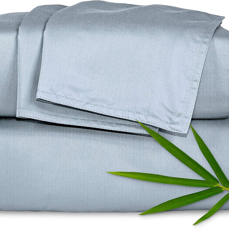 Bamboo Cooling Sheets – 300TC Viscose Sateen Sheet Set - B0C1HX47HL