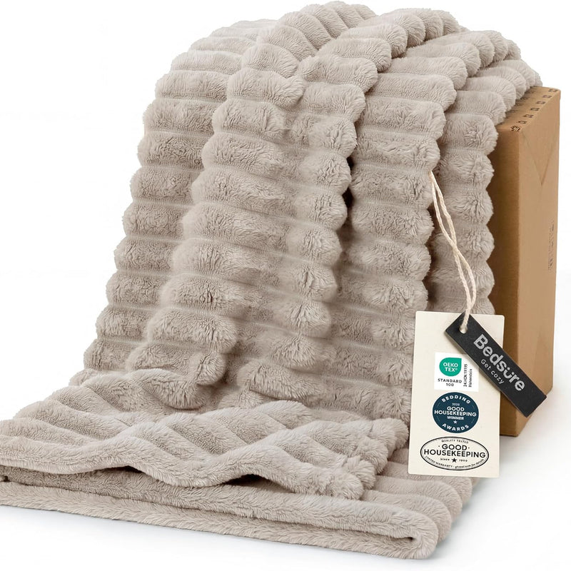 Throw Blanket – Soft, Lightweight Ribbed Design