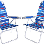 17" Big & Tall Oversized Beach Chairs 2-Pack – Heavy Duty Folding Outdoor Seating