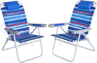 17" Big & Tall Oversized Beach Chairs 2-Pack – Heavy Duty Folding Outdoor Seating