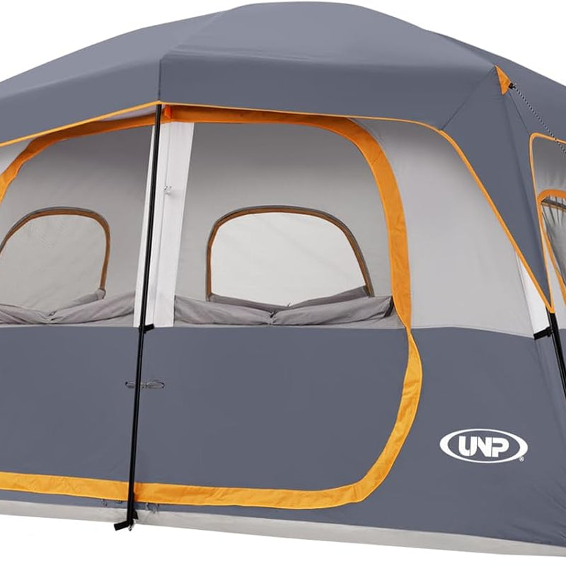 Family Dome Camping Tent - 5-8, 6 & 8 Person - Waterproof, Rainfly & Carry Bag