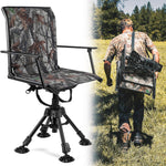 360° Swivel Hunting Chairs for Ground Blinds — Adjustable Styles