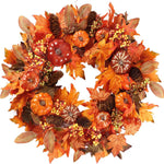 PUMPKIN WREATH FOR FRONT DOOR – FALL FARMHOUSE DÉCOR