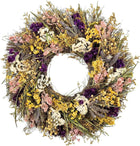 Preserved Dried Flowers Eucalyptus Wreath for Front Door, Natural Botanical Floral Wreath, Handcrafted Farmhouse Home Decor for Wall Porch