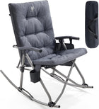Oversized Folding Rocking Camping Chair with Padded Comfort & Portable Design