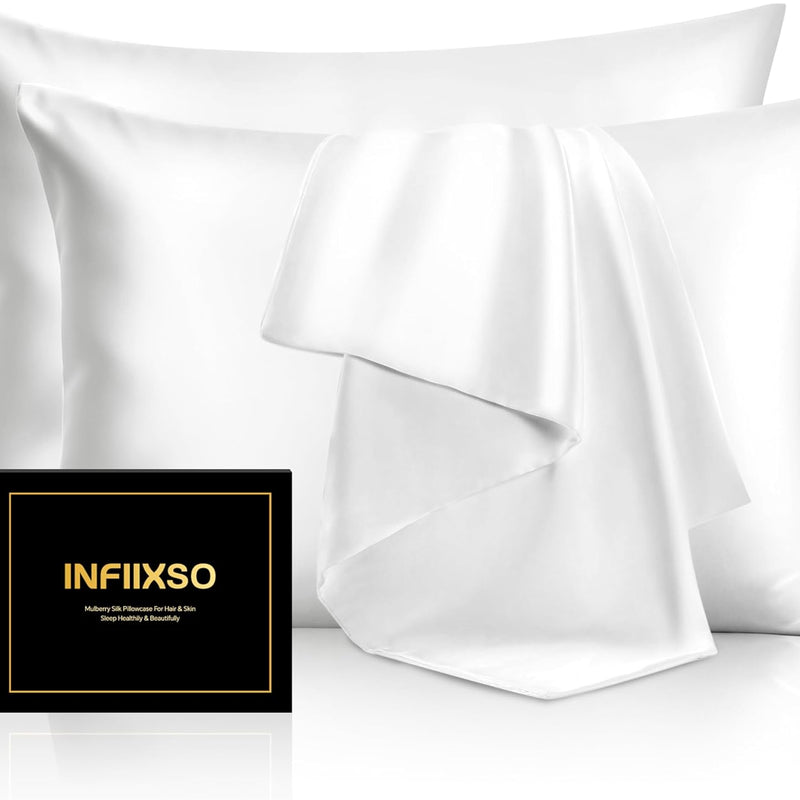 Satin & Silk Pillowcases, Set of 2 – Standard, Queen & King