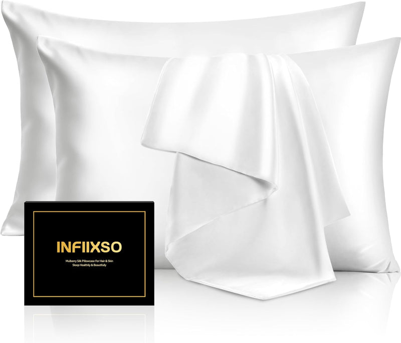 Satin & Silk Pillowcases, Set of 2 – Standard, Queen & King