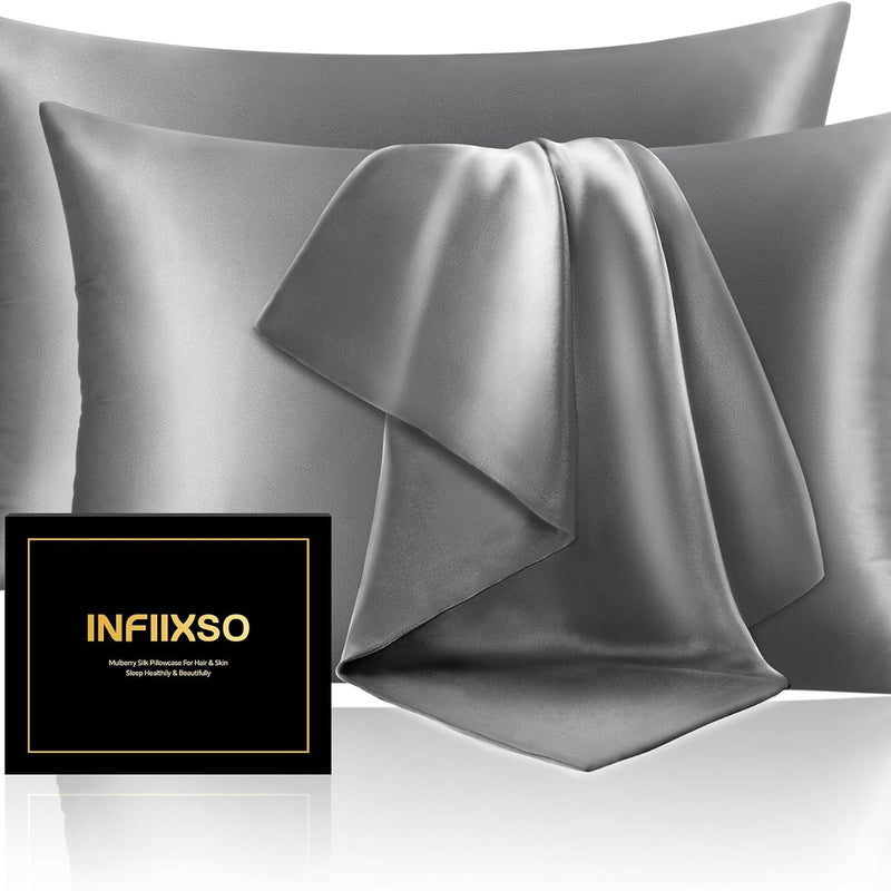 Satin & Silk Pillowcases, Set of 2 – Standard, Queen & King