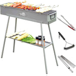 PORTABLE CHARCOAL HIBACHI GRILL – COMMERCIAL-QUALITY FOLDABLE BBQ GRILL FOR CAMPING, BACKYARD & OUTDOOR COOKING