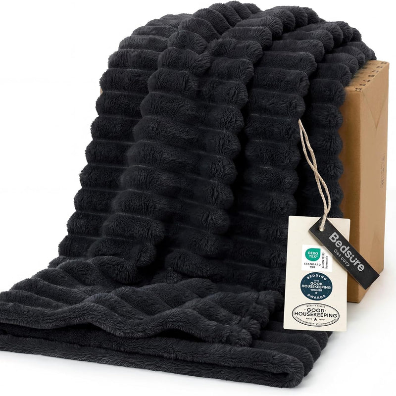 Throw Blanket – Soft, Lightweight Ribbed Design