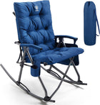 Oversized Folding Rocking Camping Chair with Padded Comfort & Portable Design