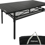 Aluminum Folding Camping Table – Portable Roll-Up with Carry Bag