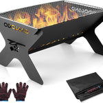Portable Folding Charcoal Grill & Campfire Fire Pit