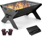 Portable Folding Charcoal Grill & Campfire Fire Pit