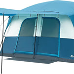 8-10 Person Instant Cabin Camping Tent with Room Divider & Rainfly