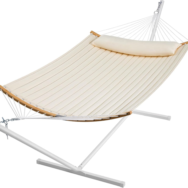 2-Person Hammock with Adjustable-Height Stand, Pillow & Carrying Bag