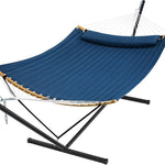 2-Person Hammock with Adjustable-Height Stand, Pillow & Carrying Bag