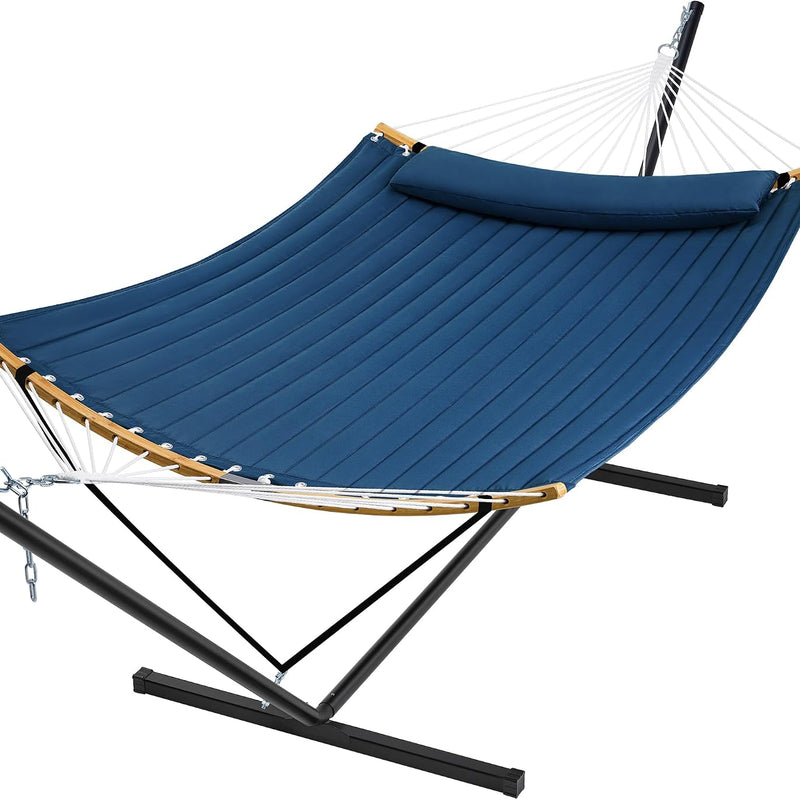 2-Person Hammock with Adjustable-Height Stand, Pillow & Carrying Bag