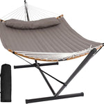 2-Person Hammock with Adjustable-Height Stand, Pillow & Carrying Bag