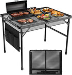 Foldable Camping Table Collapsible Picnic Aluminum Alloy Grill Stand