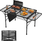 Foldable Camping Table Collapsible Picnic Aluminum Alloy Grill Stand