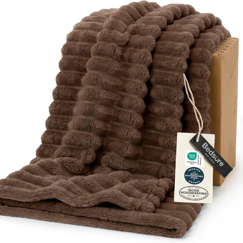 Throw Blanket – Soft, Lightweight Ribbed Design