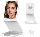 Portable LED Makeup Mirror – Rechargeable, Adjustable Brightness, Compact & Travel-Friendly