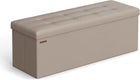 BENCH WITH STORAGE – FOLDING OTTOMAN WITH PADDED SEAT