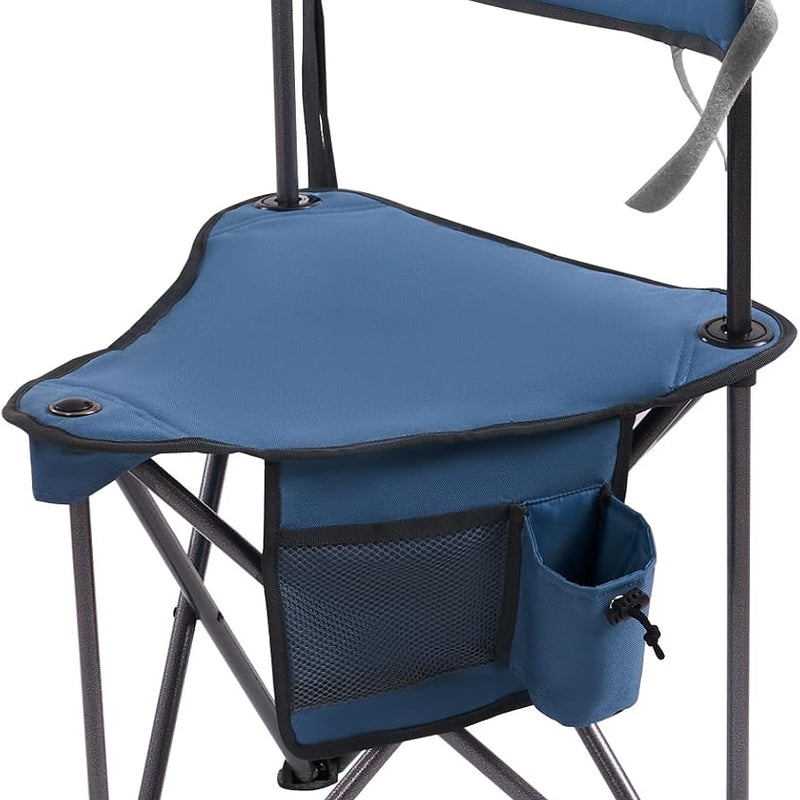 Tri-Lite Tripod Stool with Backrest, Cup Holder & Carry Strap (225 lb Capacity)