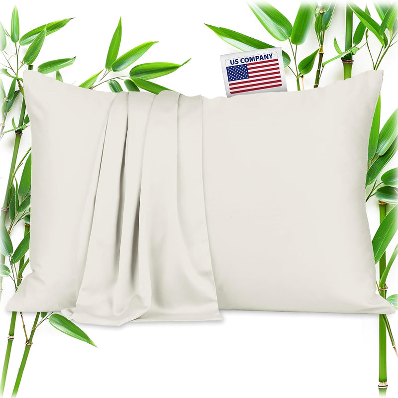 Zippered Pillowcases – 100% Viscose from Bamboo, Set of 2