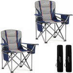 Heavy Duty Camping Chair with Cooler Storage – Single or Twin Pack