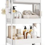 3-Tier Metal Rolling Cart – Foldable or Fixed Pegboard Styles