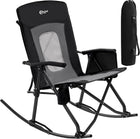 High Back Folding Rocking Camping Chair – Oversized Portable Outdoor Rocker with Cup Holder, Carry Bag & Heavy-Duty Steel Frame