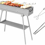 Portable Charcoal Hibachi Grill – Foldable Skewer Grill for Camping, Tailgating & Backyard BBQ