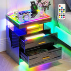 NIGHTSTAND WITH CHARGING STATION – LED, USB-C & DRAWERS
