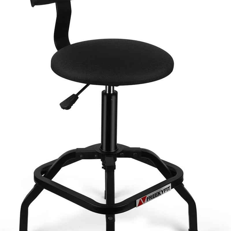Rolling Mechanic Chair with Backrest and Footrest, 300-340 lb