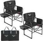 Camping Directors Chair, Heavy Duty,Oversized Portable Folding Chair with Side Table, Pocket for Beach, Fishing,Trip,Picnic,Lawn Blue