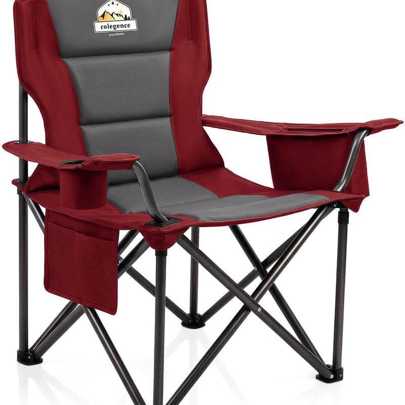 Heavy Duty Camping Chair with Cooler Storage – Single or Twin Pack