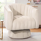 Swivel Accent Chair with Storage, 360 Degree Velvet Small Accent Chair, No Assembly Comfy Bedroom Chair for Living Room, Reading, Dressing Room