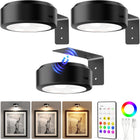 Rechargeable Picture Lights for Wall, 3-Pack — Round or Rectangular